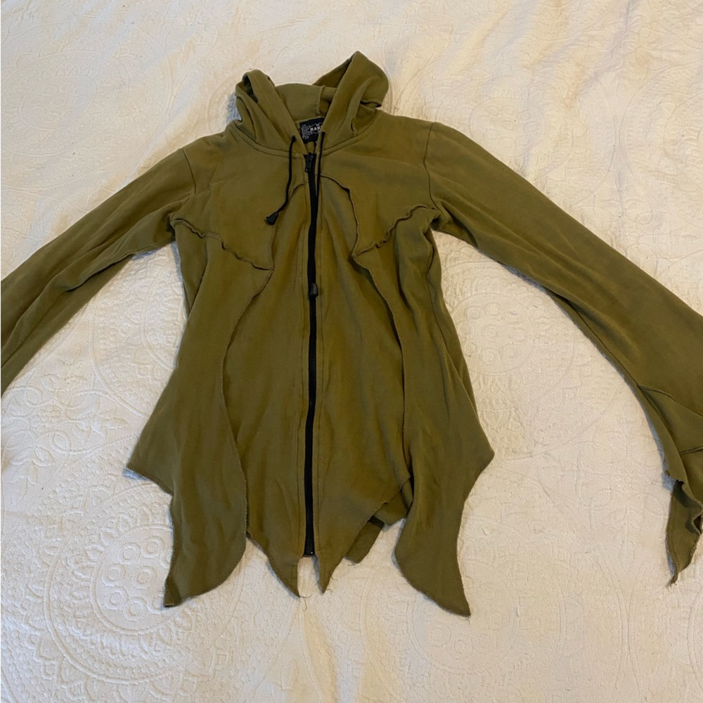 Bares size Small/Medium Fairycore Goblincore Renaissance Zip Up Elf Hoodie